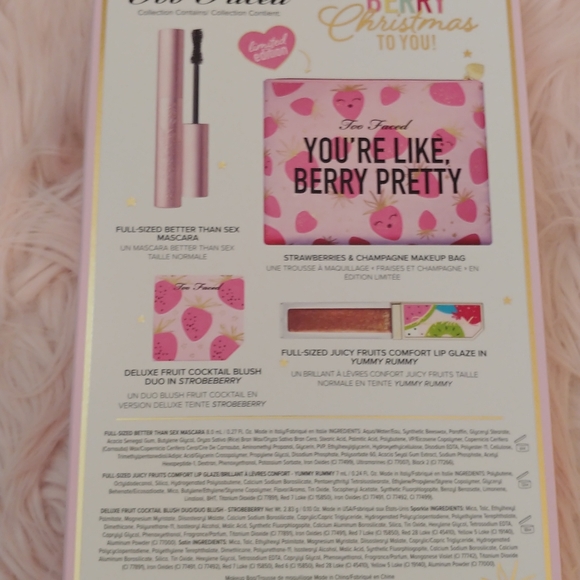 💖FIRM! NWT TOO FACED BERRY CHRISTMAS TO YOU LIMITED EDITION BOX SET - Picture 4 of 16